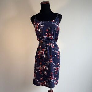 Old Navy Sailboats and Fireworks Linen Dress